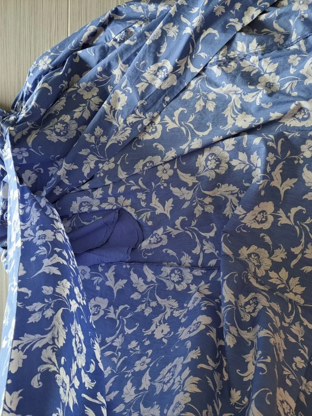 New Abercrombie & Fitch Maxi Womens One-Shoulder White Blue Floral Dress Size L - Picture 13 of 13